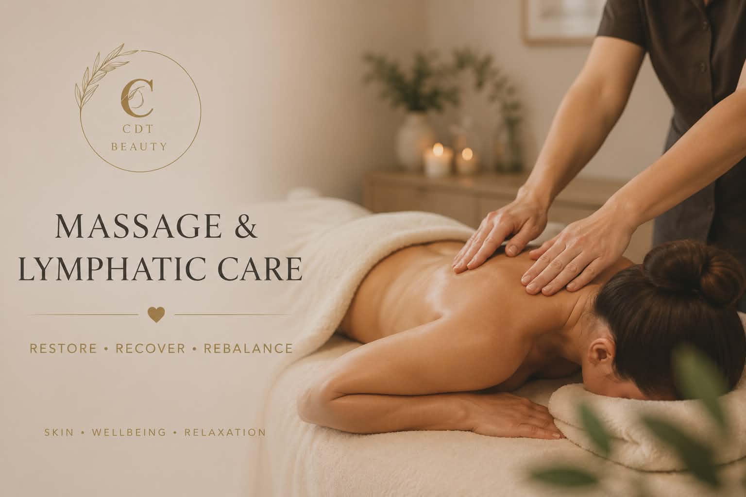 Massage and lymphatic care treatment at CDT Beauty in Morecambe